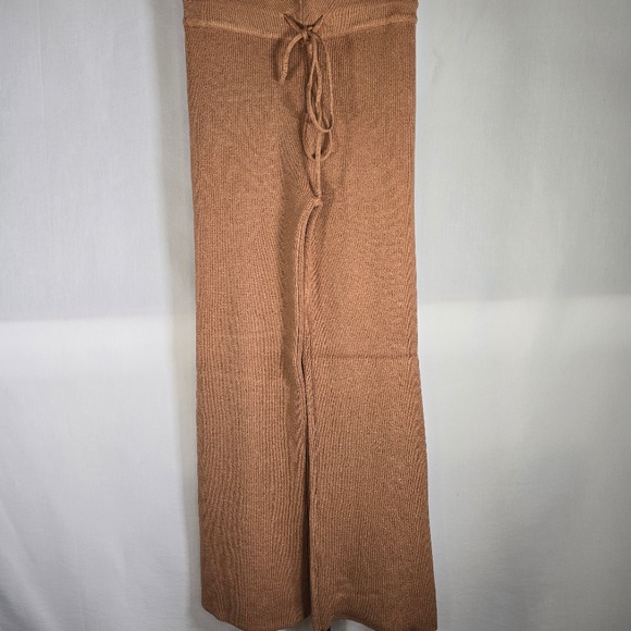Light Brown Rib Knit Sweater pantsuit - Picture 3 of 3